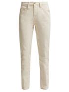 Matchesfashion.com Frame - Le Slender High Rise Straight Leg Jeans - Womens - Cream