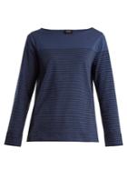 A.p.c. Liz Striped Cotton-blend Top