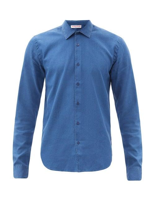 Matchesfashion.com Orlebar Brown - Giles Denim Shirt - Mens - Blue