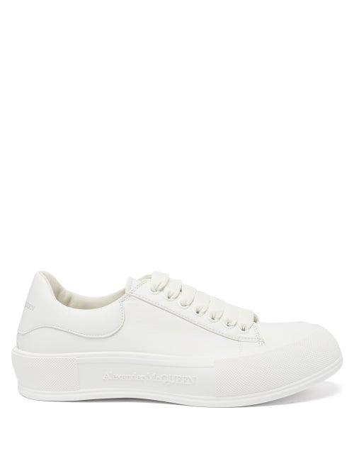 Alexander Mcqueen - Deck Leather Trainers - Mens - White