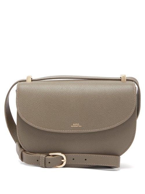 Matchesfashion.com A.p.c. - Geneve Grained Leather Cross Body Bag - Womens - Grey