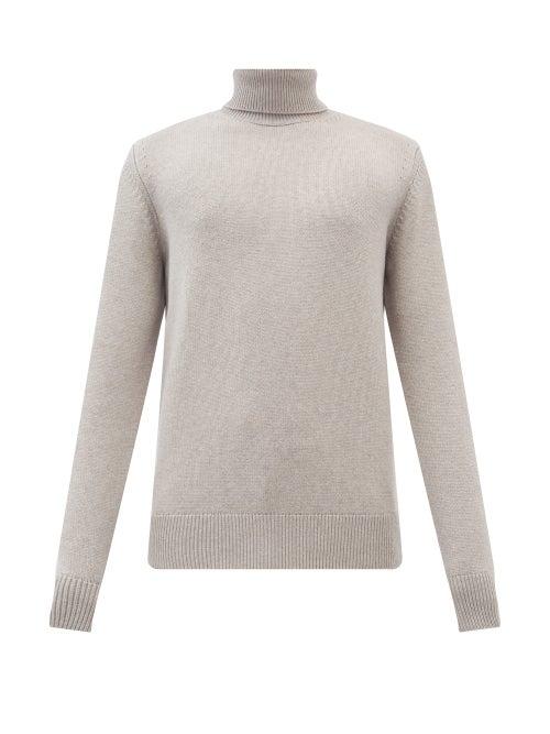 Matchesfashion.com Gabriela Hearst - Charlet Cashmere Roll-neck Sweater - Mens - Beige