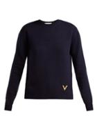Matchesfashion.com Valentino - Cashmere Sweater - Womens - Navy
