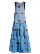 Natasha Zinko Polka-dot Print Silk-chiffon Dress
