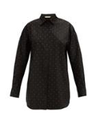 Matchesfashion.com Christopher Kane - Oversized Crystal-embellished Shirt - Womens - Black