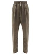 Rick Owens - Bela Drawstring-waist Satin Trousers - Mens - Grey