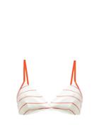 Matchesfashion.com Solid & Striped - The Brigitte Striped Bikini Top - Womens - White Stripe