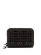 Matchesfashion.com Christian Louboutin - Panettone Spike Embellished Leather Wallet - Mens - Black
