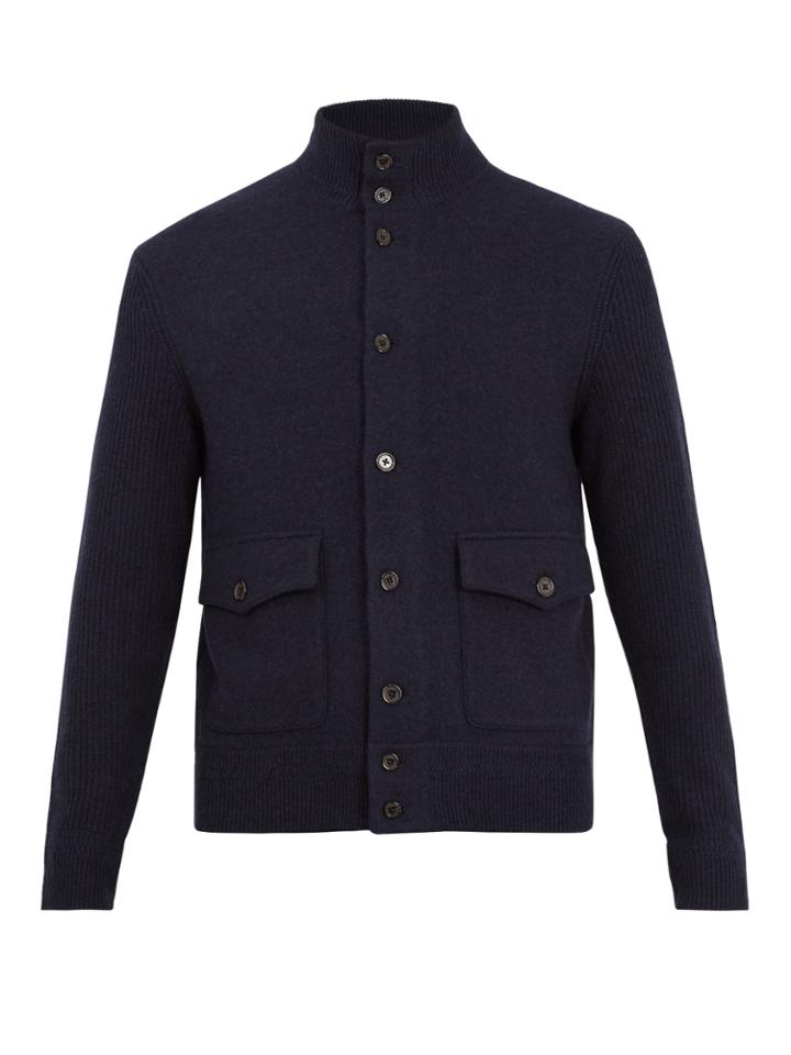 Polo Ralph Lauren Contrast-sleeve Wool-blend Jacket