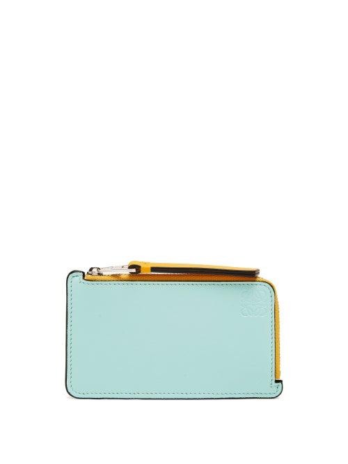 Matchesfashion.com Loewe - Anagram Zipped Leather Cardholder - Womens - Multi