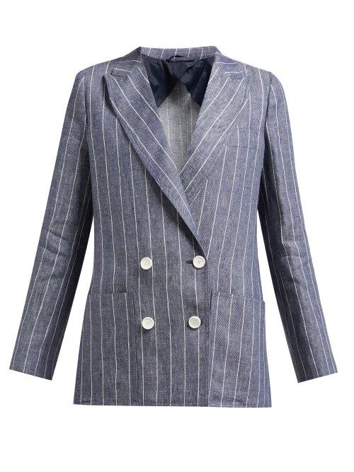 Matchesfashion.com Max Mara - Bellico Blazer - Womens - Navy White