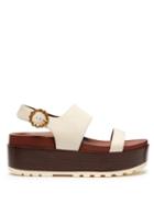 Matchesfashion.com See By Chlo - Flatform Leather Sandals - Womens - White