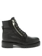 Matchesfashion.com Balmain - Logo Embossed Leather Ranger Boots - Mens - Black