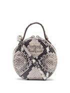 Matchesfashion.com Balenciaga - Vanity Bb-logo Python-effect Leather Clutch Bag - Womens - Python
