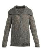 Miu Miu Mohair-blend Ribbed-knit Cardigan