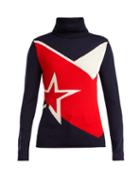 Matchesfashion.com Perfect Moment - Super Day Star Jacquard Wool Sweater - Womens - Navy Multi
