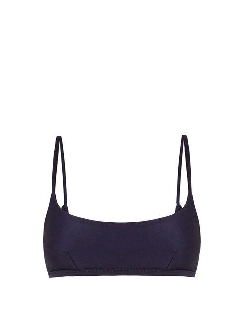 Matchesfashion.com Matteau - The Crop Bikini Top - Womens - Navy
