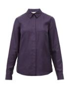 Matchesfashion.com Gabriela Hearst - Henri Polka Dot Silk Shirt - Womens - Navy Multi