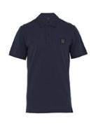 Matchesfashion.com Belstaff - Stannett Cotton Piqu Polo T Shirt - Mens - Navy