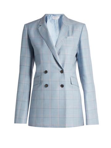 Gabriela Hearst Themis Checked Silk And Wool-blend Jacket