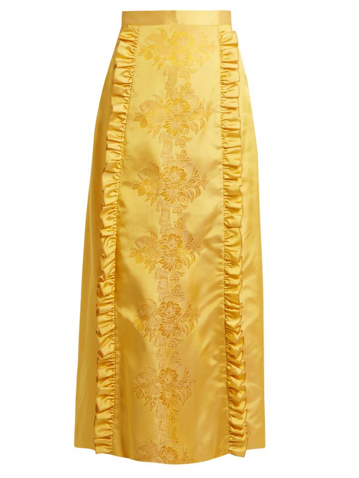 The Vampire's Wife Tee Pee Medici-jacquard Silk Skirt