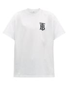 Matchesfashion.com Burberry - Emerson Logo Print Cotton T Shirt - Mens - White