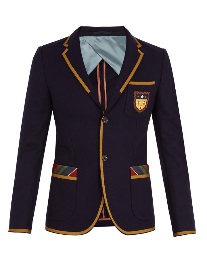 Gucci Cambridge Wool And Cashmere-blend Blazer