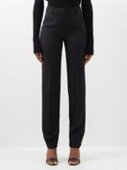 Alexander Mcqueen - Tailored Wool-crepe Trousers - Womens - Black