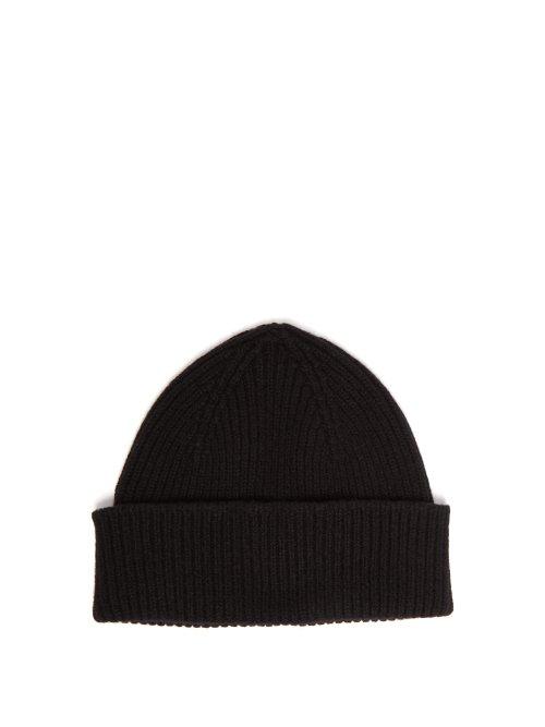 Matchesfashion.com Paul Smith - Ribbed Cashmere Blend Beanie Hat - Mens - Black