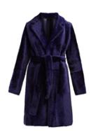Matchesfashion.com Yves Salomon - Lacon Shearling Coat - Womens - Blue