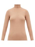 Matchesfashion.com Joseph - Roll-neck Silk-blend Sweater - Womens - Camel