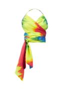 Matchesfashion.com Alexandre Vauthier - Halterneck Tie-dye Silk Wrap Top - Womens - Multi