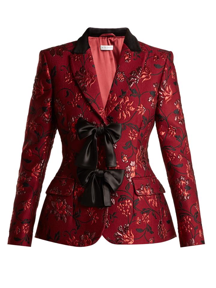 Altuzarra Angela Single-breasted Floral-brocade Blazer