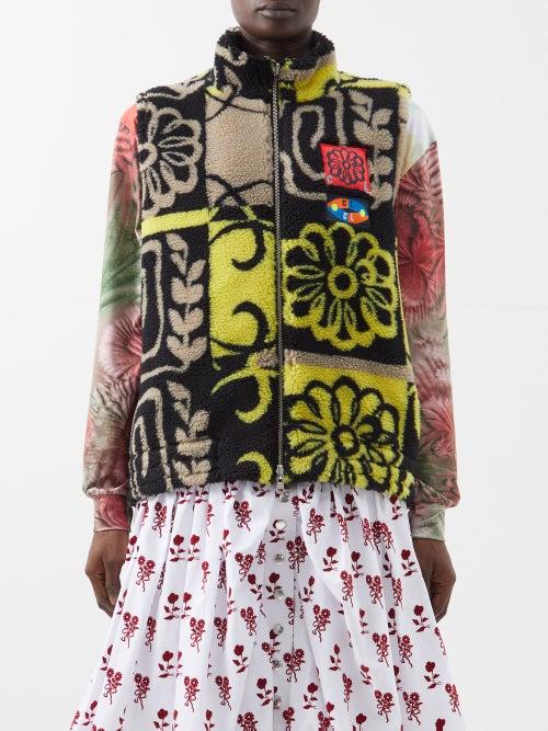 Chopova Lowena - Zipped Recycled-fibre Fleece Gilet - Womens - Black Multi
