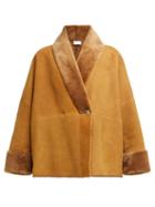 Matchesfashion.com The Row - Pernia Shearling Kimono Jacket - Womens - Camel