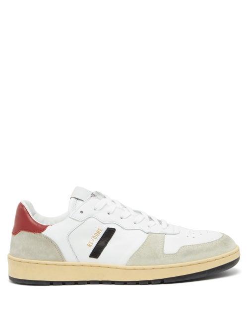 Matchesfashion.com Re/done Originals - 80s Basketball Leather And Suede Trainers - Womens - Red White