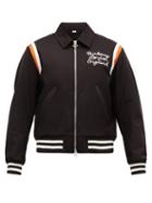 Matchesfashion.com Burberry - Epping Embroidered Cotton Varsity Jacket - Mens - Black