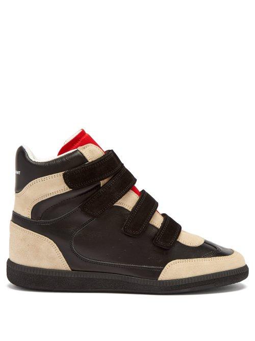 Matchesfashion.com Isabel Marant - Bilsy Concealed Wedge Leather Trainers - Womens - Black