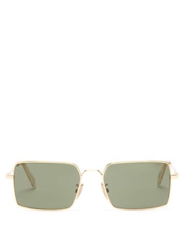 Mens Eyewear Celine Eyewear - Square Metal Sunglasses - Mens - Gold