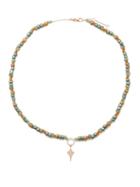Diane Kordas - Diamond & 14kt Rose Gold Beaded Necklace - Womens - Green