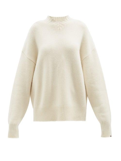Extreme Cashmere - No. 205 Him V-neck Stretch-cashmere Sweater - Womens - Cream