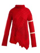 Matchesfashion.com Preen Line - Serenity Cable Knit Sweater - Womens - Red