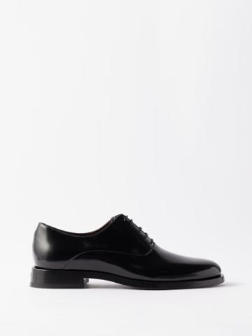 Valentino Garavani - V-logo Leather Oxford Shoes - Mens - Black