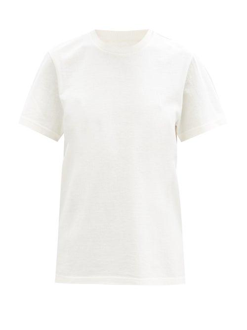 Matchesfashion.com Bottega Veneta - Sunrise Cotton-jersey T-shirt - Womens - Ivory