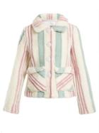 Matchesfashion.com Saks Potts - Lucy Striped Shearling Jacket - Womens - Multi Stripe