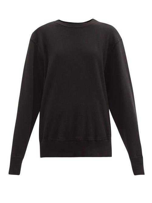 Matchesfashion.com Les Tien - Brushed-back Cotton Sweatshirt - Womens - Black