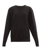Matchesfashion.com Les Tien - Brushed-back Cotton Sweatshirt - Womens - Black