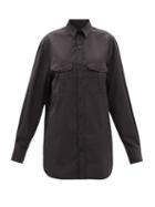 Wardrobe.nyc Wardrobe. Nyc - Release 06 Cotton Mini Shirt Dress - Womens - Black