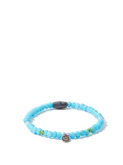 Matchesfashion.com Musa By Bobbie - Diamond, Sapphire & Lapis-lazuli Bracelet - Womens - Blue