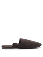 Matchesfashion.com The Row - Granpa Cashmere Backless Loafers - Womens - Brown